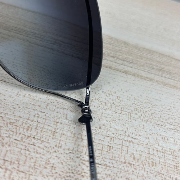 Chanel 4181 Cat Eye Sunglasses Silver Tone Wire Black Aviators Luxury Designer - Picture 12 of 16